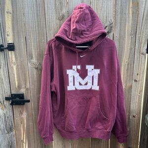 Vintage Nike Center Swoosh University of Montana grizzlies Hoodie with Logo Sz M